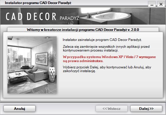 Instrukcja obsługi programu CAD Decor Paradyż 2.