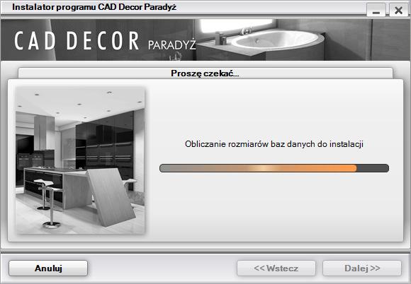 Instrukcja obsługi programu CAD Decor Paradyż 2.1 2.3. Przebieg pełnej instalacji programu CAD Decor Paradyż 2.