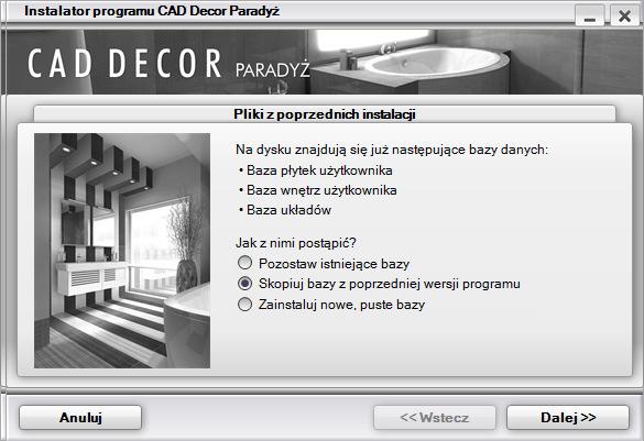zamienienie zainstalowanej tam wersji programu na obecnie instalowaną.