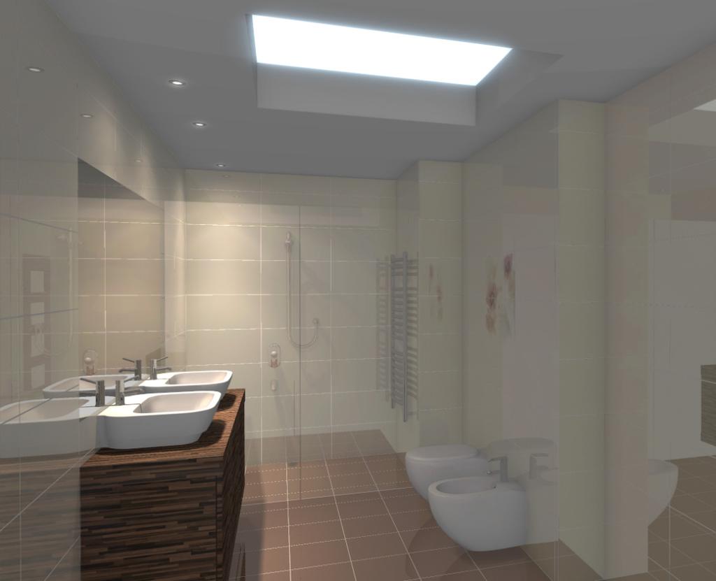 333 - RENDER PODSTAWOWY: Do oświetlenia sceny użyto tylko jednego halogenu. Wymagane było dodatkowe rozjaśnienie sceny (funkcja Jasność ), gdyż była ona niedoświetlona.