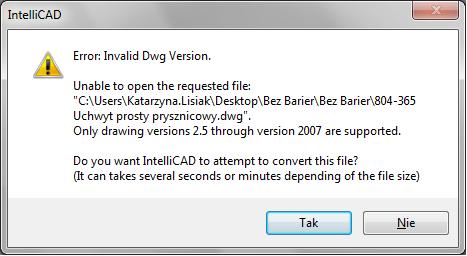 Instrukcja obsługi programu CAD Decor Paradyż 2.1 programy firmy CAD Projekt (ostatnia obsługiwana wersja to DWG 2007). W instalatorze środowiska CAD pojawił się nowy plik IntelliConvert.