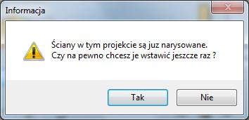 Po wprowadzeniu parametrów należy je zaakceptować poprzez wybranie przycisku Rysuj pomieszczenie.