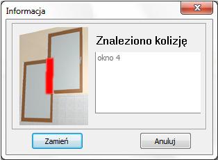 parapetu (tylko jeśli została zaznaczona opcja Wstaw parapet ); podczas ustalania parametrów w środowisku widoczny jest schemat elementu, co pozwala na bieżąco korygować jego ustawienia; gdy