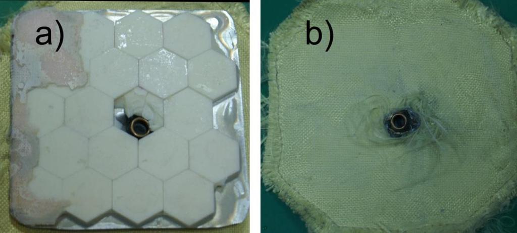 Ostatni etap badań balistycznych dotyczył tkanin aramidowych osłoniętych jedną warstwą płytek ceramicznych.