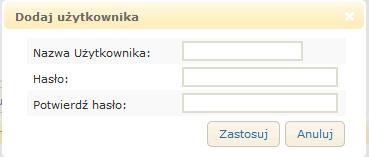 Użytkownicy Aby utworzyć/usunąć/zmodyfikować grupę użytkowników przejść do Ustawienia > Konfiguracja podstawowa > Użytkownicy. Dodawanie użytkownika Aby dodać użytkownika do witryny internetowej: 1.