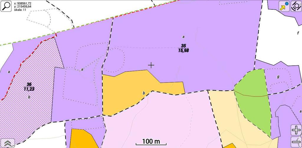 Mapa drzewostanowa Leśna Mapa Numeryczna prezentująca