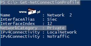za pośrednictwem serwera DHCP.