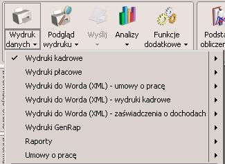 Prócz formatu XLS, można wyeksportować dane także w formacie XLSX, PDF, RTF i HTML, jak i skopiować dane do schowka. 4.6.