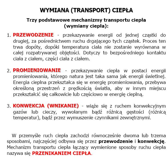 ZAGADNIENIA CIEPLNO-WILGOTNOŚCIOWE RUCH CIEPŁA PRZEZ PRZEGRODY