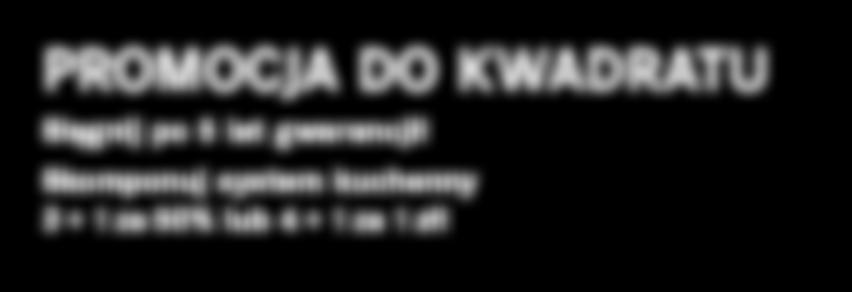 * W promocji bierze udział sprzęt zakupiony wyłącznie w Studiach Mebli Kuchennych. Kup 2 urządzenia AGD** FRANKE i zyskaj dodatkowe 2 lata gwarancji, łącznie 4 lata.
