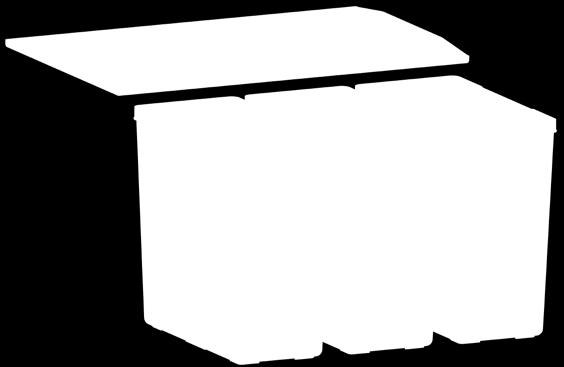 450-2-0: Sortownik na 2 rodzaje odpadów 2 pojemniki 14,5l Do szafki 45 cm Wymiary: 34,3x41,4x37,8 cm EASYSORT 450-1-2: Sortownik na 3 rodzaje