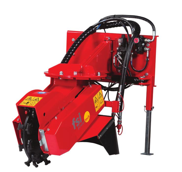 250 bar 33-54 kw/45-73 HP Ø570 mm Ø24,5/20 330 kg T65 Hydrauliczne frezy do pni z ruchem wahadłowym Skrzynka elektryczna Skrzynka elektryczna z przełącznikiem i magnesem