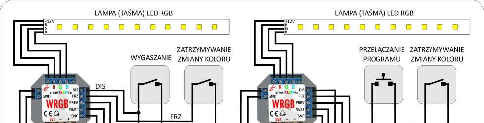 przycisków i podłączyć je do wejść NEXT i PREV. Za pomocą tych przycisków użytkownik będzie mógł dowolnie modyfikować aktualnie wyświetlany program (w sposób opisany w rozdz.