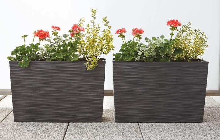 nawadniający dedicated watering system korpus i wygodny wkład z uchwytami do wyciągania planter and easy insert with handle oryginalny wzór powierzchni unique surface