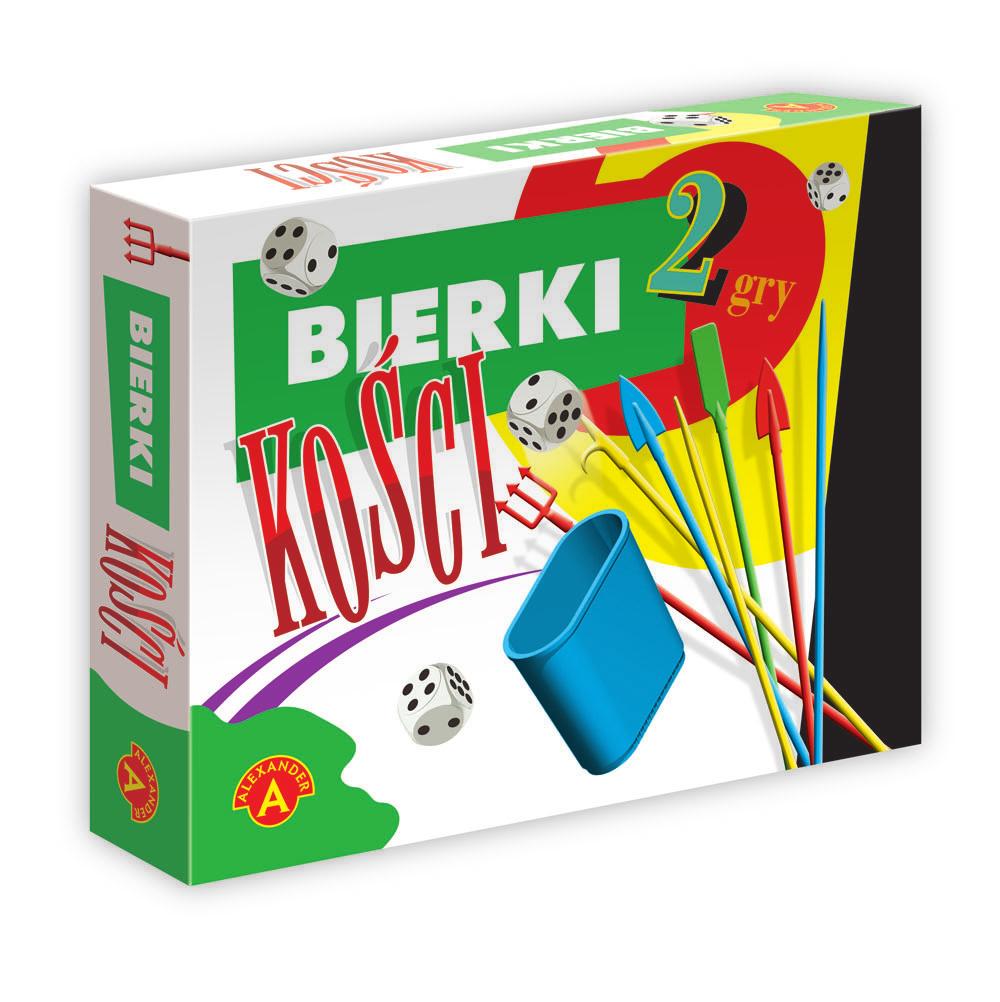INSTRUKCJA BIERKI gry rekomendowany wiek: od lat 5 liczba graczy: 1-5 Zawartość pudełka: 1. Kości - 6 szt. 2. Kubek do kości 3. Bierki - 28 szt. 4.