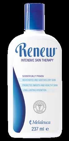 Stworzony specjalnie dla osób borykających się z suchą skórą, płyn do mycia ciała Renew może wspomóc podczas kąpieli ochronę przed wysuszeniem skóry.