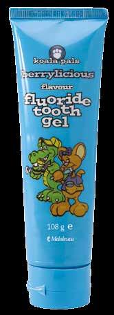 W przypadku starszych dzieci ochronę przed próchnicą zapewnia żel do mycia zębów z fluorem Koala Pals o smaku jagodowym.