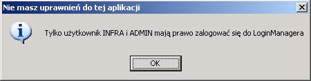 udl możliwy po zatrzymaniu usługi Login Manager Service Nazwa serwera nazwa_serwera\ nazwa_instancji_sql lub localhost\nazwa_instancji_sql Nazwa użytkownika sa Iso9001 Nazwa bazy danych InfraSecurity