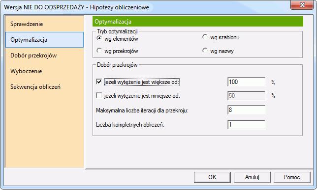 Obliczenia stali uwzględniają globalne oraz lokalne hipotezy obliczeniowe: Globalne hipotezy obliczeniowe dla