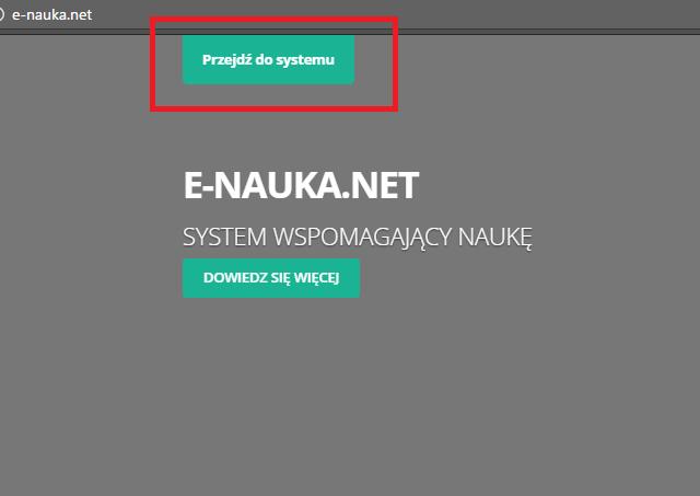 INSTRUKCJA DLA STUDENTA 1. LOGOWANIE DO SYSTEMU W celu zalogowania się do systemu dydaktycznego e-nauka.