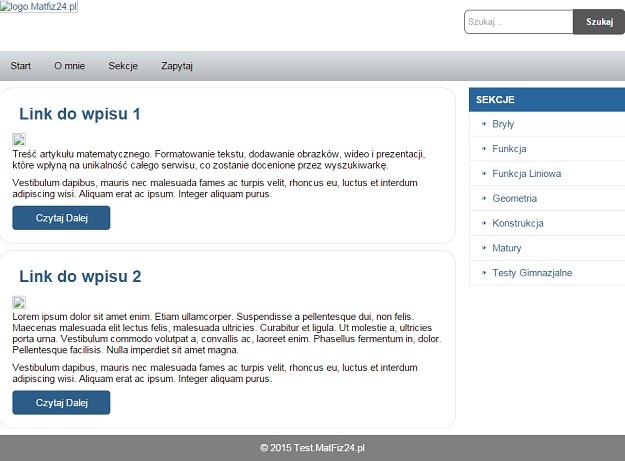 Krok 10 odśwież szablon ze stylami CSS3 Odśwież stronę w przeglądarce. Zauważysz, że szablon poprawnie wczytuje plik style.css odpowiedzialny za warstwę prezentacji strony internetowej.