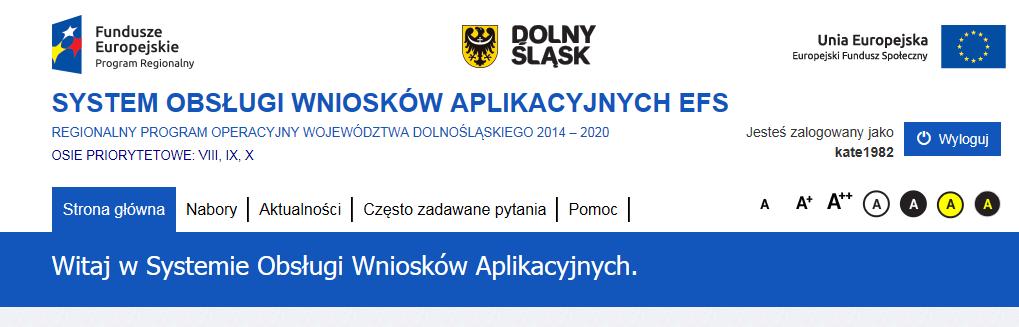 informatyczne o nazwie System Obsługi Wniosków Aplikacyjnych EFS (SOWA)!UWAGA!