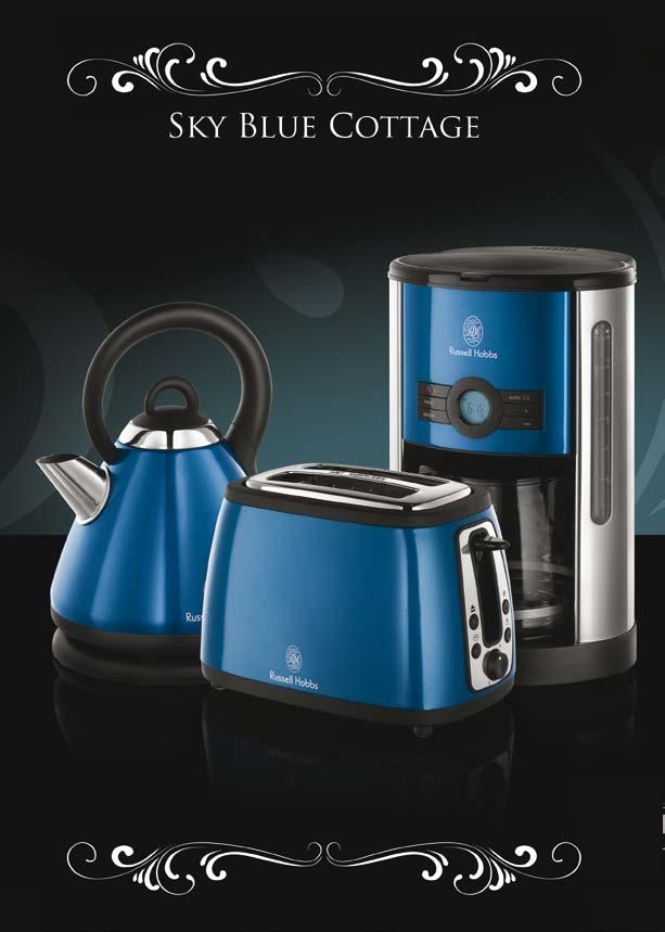 Ekspres do kawy Sky Blue Cottage Uderzający błękit tego ekspresu to modny sposób na wyrażenie swojego stylu.