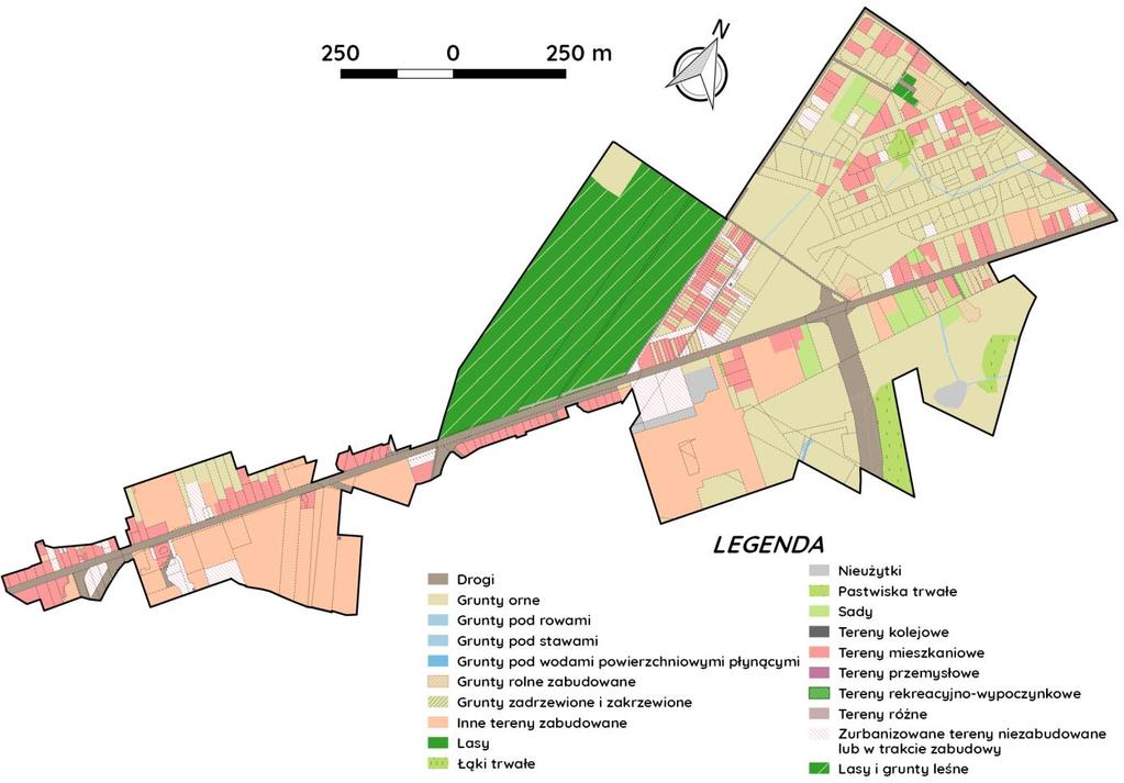 Green Key Lokalny Program Rewitalizacji miasta Wągrowca na lata 2017-2025 Ryc. 33. Pokrycie mpzp w jednostce analitycznej: Kaliska Źródło: opracowanie własne na podstawie www.mwagrowiec.