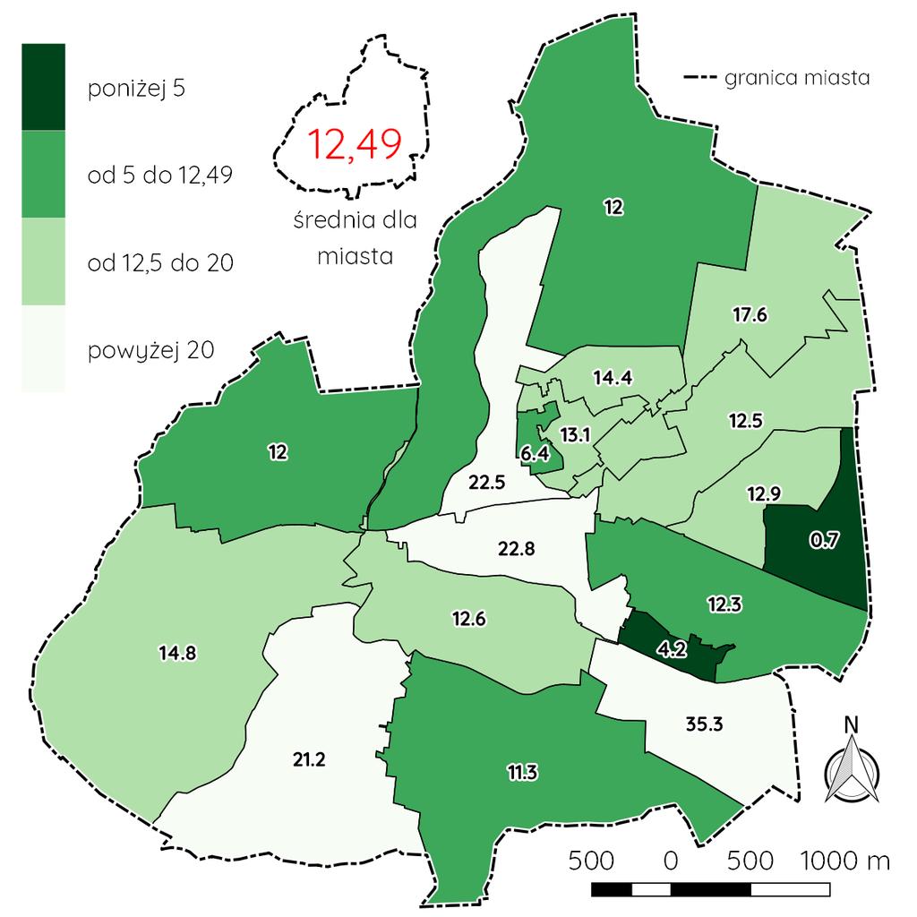 Green Key Lokalny Program Rewitalizacji miasta Wągrowca na lata 2017-2025 Ryc. 72.