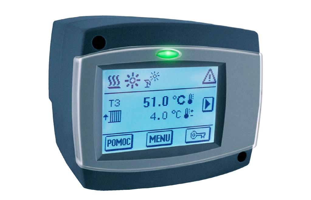 8 Regulator pogodowy > 3 Opis regulatora 3 Opis regulatora 3.1 Wygląd regulatora Przycisk wyjście, pomoc.