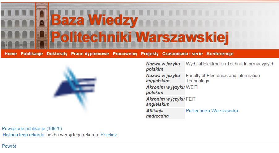 Ocena jednostki Analogicznie do autorów ocena może