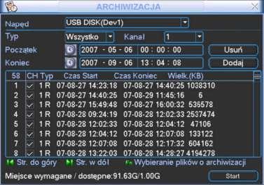 (sekwencyjnie). Tutaj wybieramy kanały, z których mają powstać zdjęcia w funkcji wykrycia ruchu na programowanym kanale. Szczegóły patrz rozdział 4.