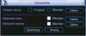 Rozdzielczość Wybór rozdzielczości nagrywania dla wybranego kanału. Opcję można wybrać z rozwijanej listy: D1, CIF lub QCIF.