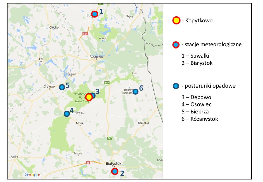 Atlas parametrów meteorologicznych w Kopytkowie (BPN) w roku 21