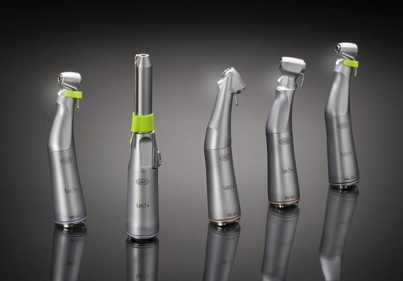 Nowe kątnice i prostnice chirurgiczne ze światłem Mini LED+ WS-75 L 20:1 Specjalnie zaprojektowana do zabiegów preparacji łoża oraz wprowadzania implantu.