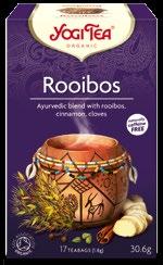 Aktywująca, stymulująca, wzmacniająca. YOGI TEA Żeńszeń pomaga się wypośrodkować, uspokaja i wspiera wewnętrzną siłę.