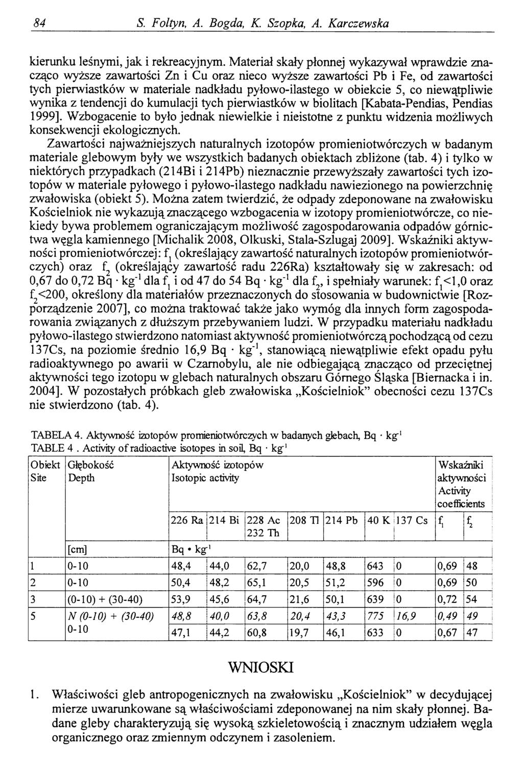 84 S. Fołtyn, A. Bogda, K. Szopka, A Karczewska kierunku leśnymi, jak i rekreacyjnym.