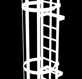 Elementy drabin ewakuacyjnych Elementy ochronne Pałąk ochronny do przestawnego wejścia Całkowita szerokość 1340 mm