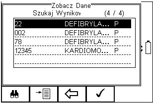 10 Podgląd danych Aby przeglądać zachowane dane wciśnij klawisz Dane.