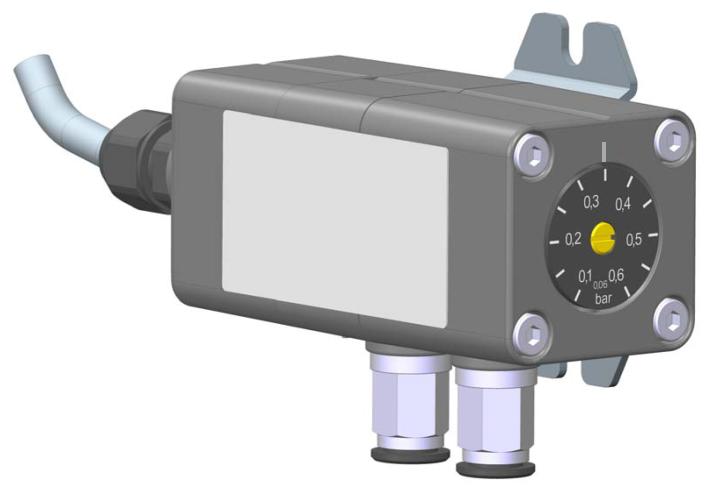 1 Produkt i opis działania FISCHER Mess- und Regeltechnik GmbH 1 Produkt i opis działania 1.1 Zakres dostawy Przełącznik ciśnieniowy różnicowy DS34 Instrukcja obsługi 1.2 Cechy dot.