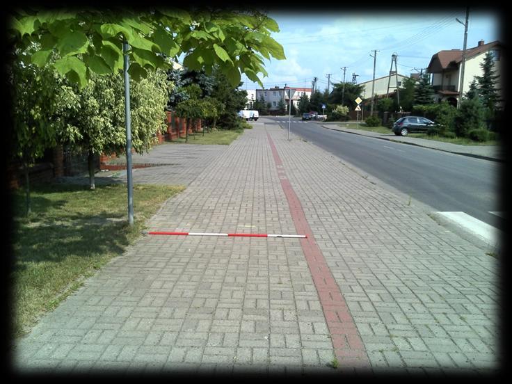 Foto.37. Koniec ścieżki rowerowej wzdłuż ul.