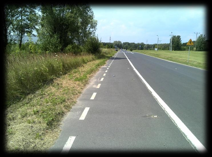 Foto.10. Wydzielony pas rowerowy na ul. Metalowej.