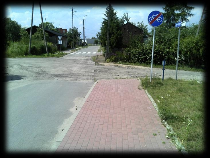 Foto.13. Koniec ścieżki rowerowej wzdłuż ul.