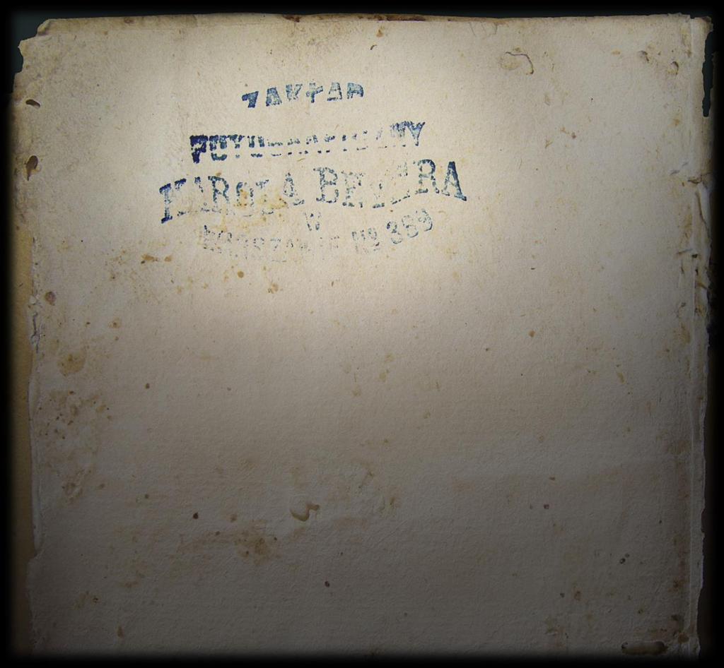 Pieczątka Zakładu Fotograficznego Karola Beyera (1818-1877), uznawanego za ojca polskiej