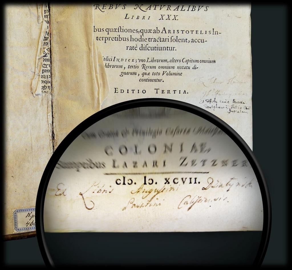 Wpis proweniencyjny Augustyna Działyńskiego (1715-1759), wojewody kaliskiego, dziadka Tytusa