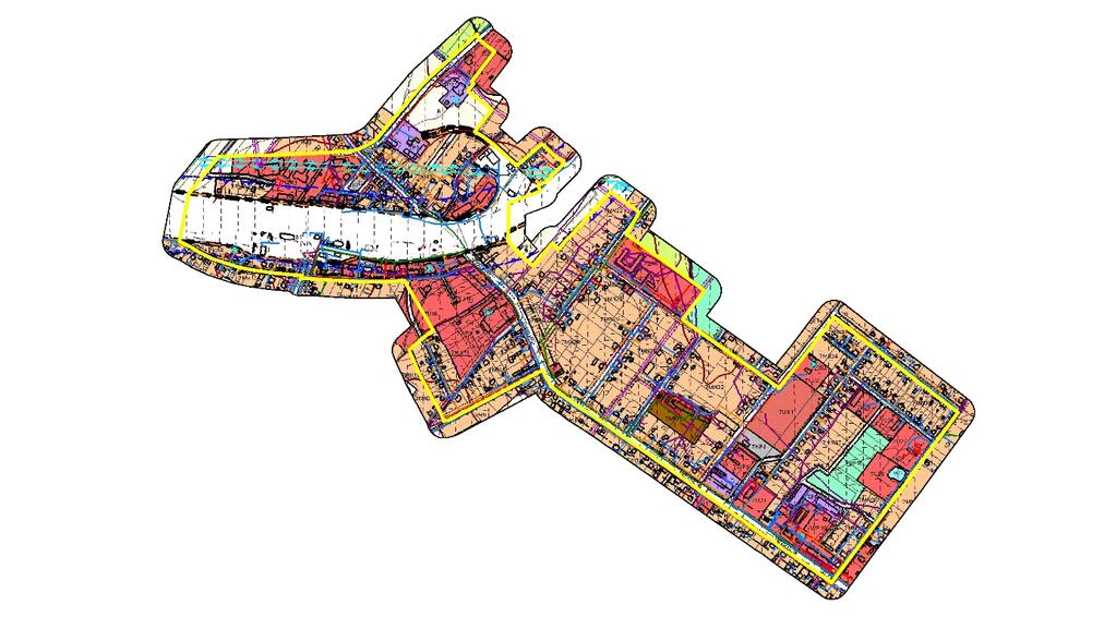 Rysunek 45. Aktualny Plan Zagospodarowania Przestrzennego Obszaru Rewitalizacji Dla projektu inwestycyjnego numer 10 i numer 16 nie obowiązuje miejscowy plan zagospodarowania przestrzennego.