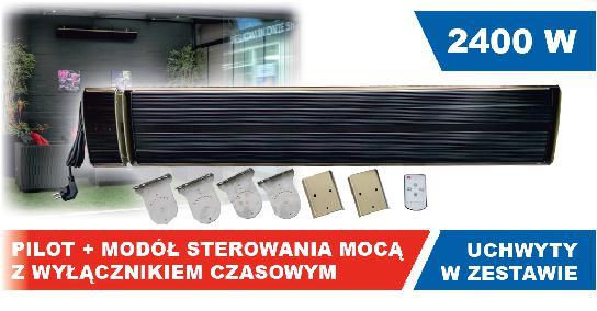 zmianowy: 7,8 A ogrzewana powierzchnia: do 20 m² waga netto 6,8 kg (8 kg brutto) wymiary: 1095x189x67 (mm) 886,18 zł+vat U PROMIENNIK RAI 24 B moc: