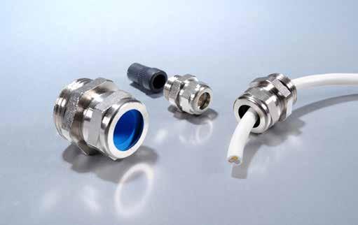 PR www.teaflex.com Dławnice z mosiądzu niklowanego Nickel plated cable glands 2 1 GPR Dławnice mosiężne z wkładką gumową TPE i uszczelką typu O ring na gwincie.