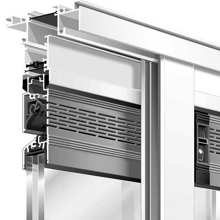 3 NAWIEWNIK KLAPKOWY THM90 EVO NASZYBOWY Górny nawiewnik aluminiowy THM 90 evo z izolacją termiczną, montowany na pakiecie szybowym.