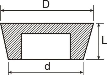 HSTS/HTP EPDM Zatyczki stożkowe puste 200 C Zachowują swoje właściwości do temperatury max. 200 C. Nadają się do zaślepiania rur, wałów i osi, pasują do różnych średnic.